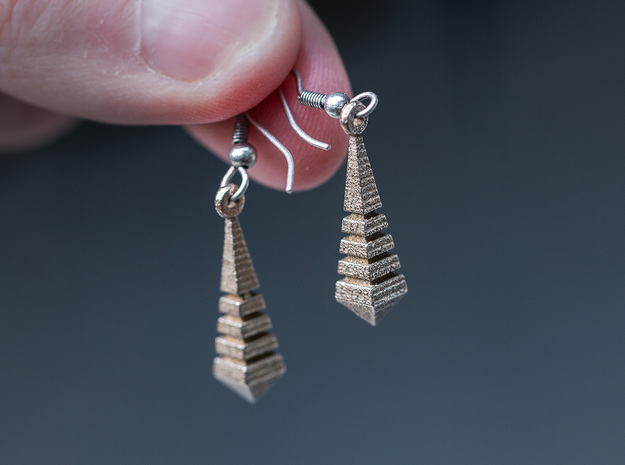 Monolith Earrings in Polished Nickel Steel