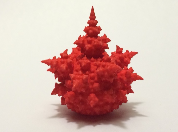 Amazing fractal bulb 5cm in Red Processed Versatile Plastic