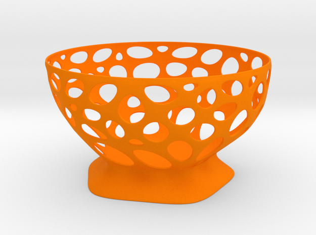 Fruit vase in Orange Processed Versatile Plastic