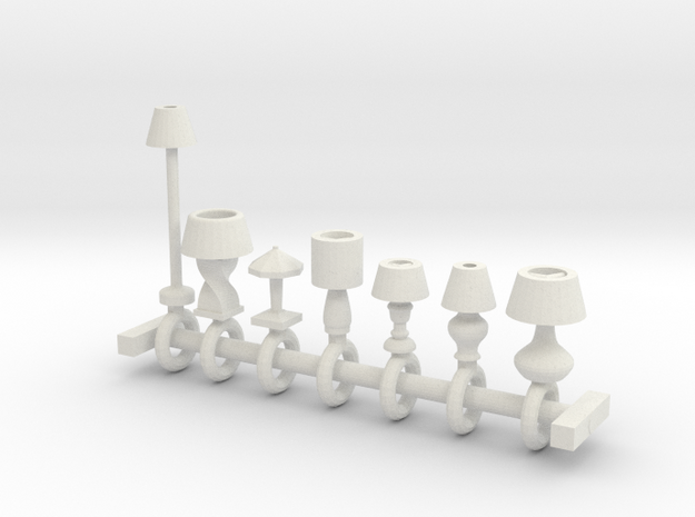 HO Scale lamp assortment