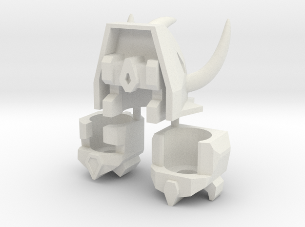 Robohelmets: Dinobuddies (Revised 2/15) in White Natural Versatile Plastic