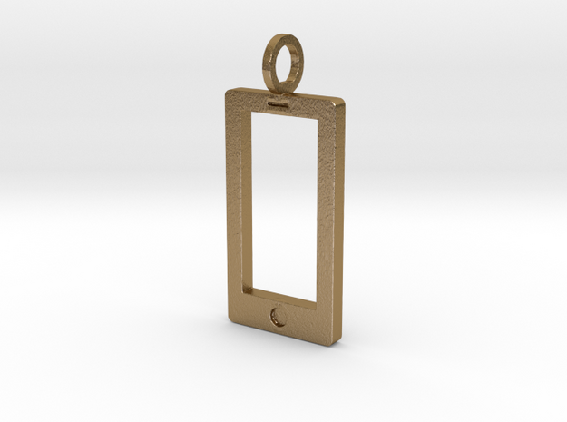 Smartphone Pendant in Polished Gold Steel