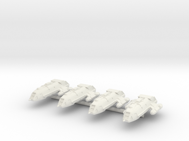 1/1000 Scale Walkabout Class Starships in White Natural Versatile Plastic
