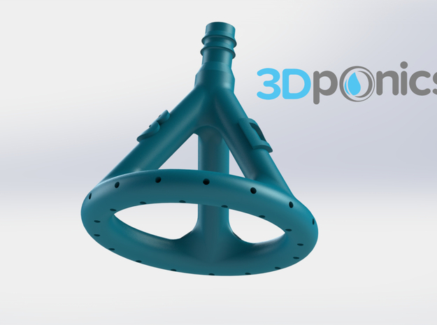Sprinkler Head (3/8 Inch) - 3Dponics in White Natural Versatile Plastic