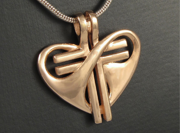 Love and Sacrifice - LARGE in 14k Rose Gold Plated Brass