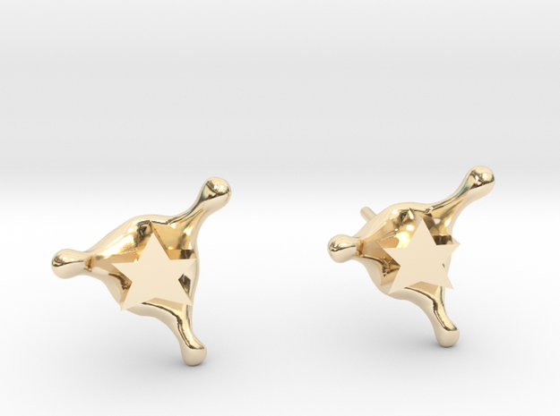 StarSplash stud earrings in 14k Gold Plated Brass