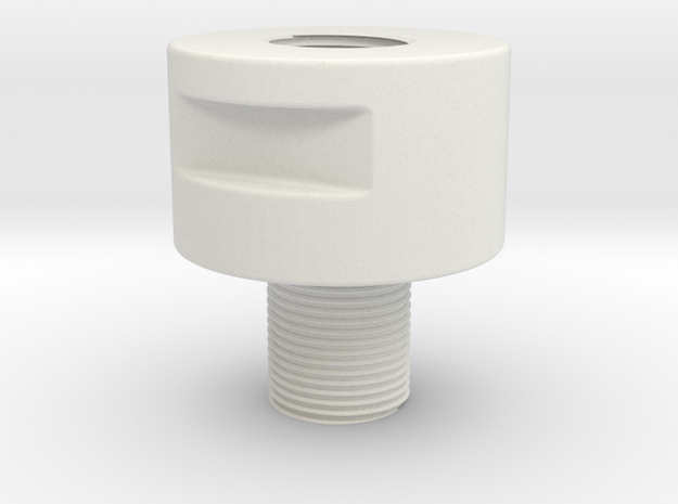Adapter Male 14mm CW to Female 14mm CCW in White Natural Versatile Plastic