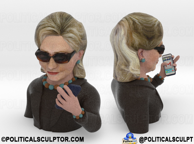 Hillary Clinton Meme in Full Color Sandstone