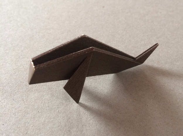 Origami Koi Fish in Polished Bronze Steel