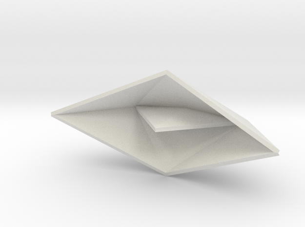 Origami Boat in White Natural Versatile Plastic
