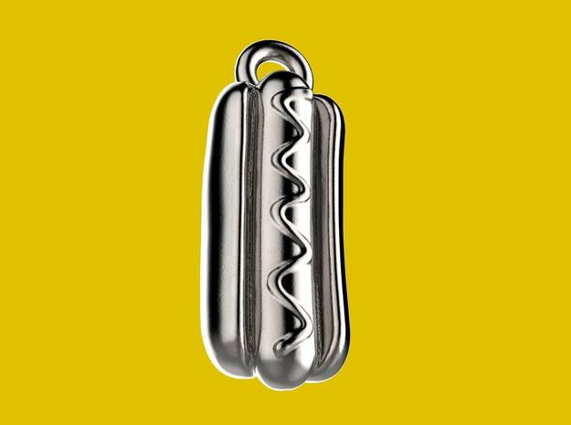 Big Ole Wiener Pendant in Polished Silver: Medium