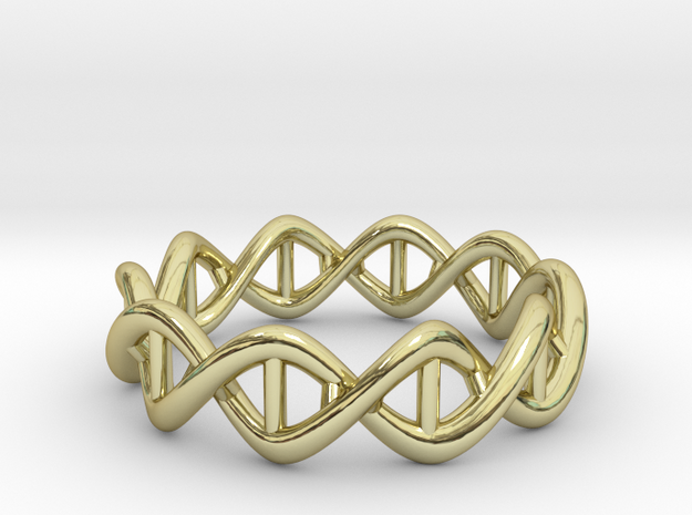 Ring DNA in 18k Gold Plated Brass