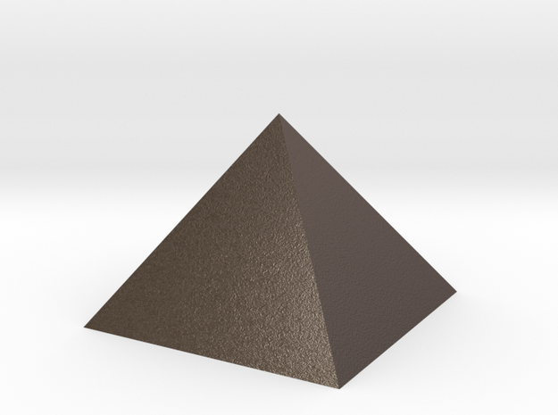 Pyramid Tall in Polished Bronzed Silver Steel