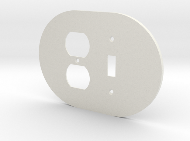 plodes® 2 Gang 1 Toggle Combo Wall Plate 2 in White Natural Versatile Plastic