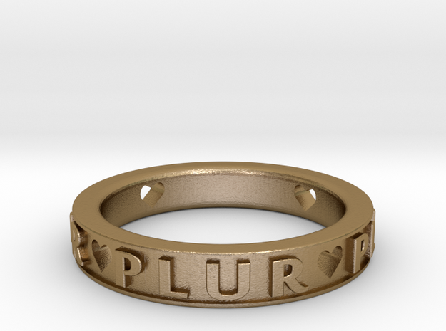 Plur Ring - Size 6 in Polished Gold Steel