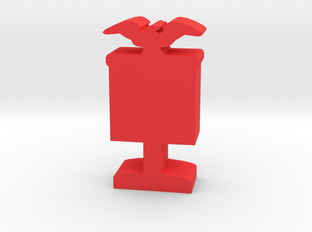 Game Piece, Roman Banner in Red Processed Versatile Plastic