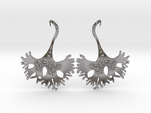 IrishMoss Earrings in Polished Nickel Steel