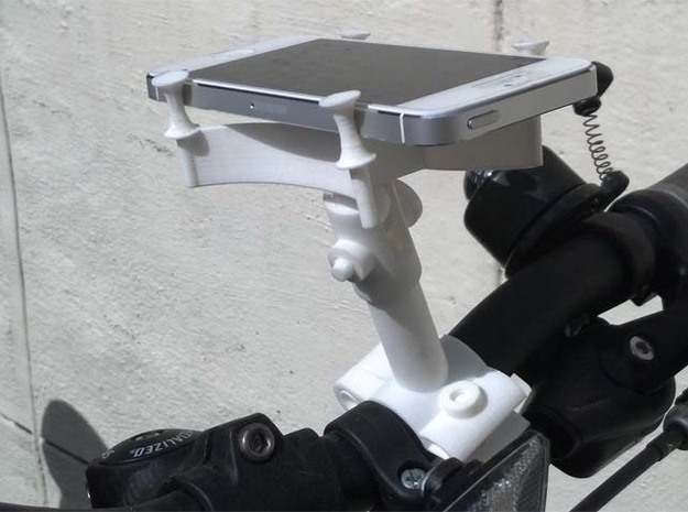 Cycle Bracket Camera Smartphone Mount in White Natural Versatile Plastic