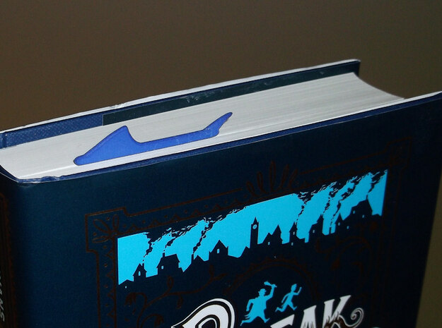 Shark Bookmark in Blue Processed Versatile Plastic