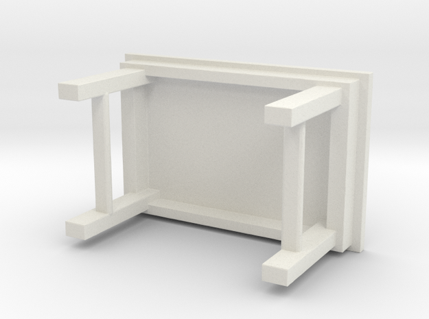 1/64 simple work bench in White Natural Versatile Plastic
