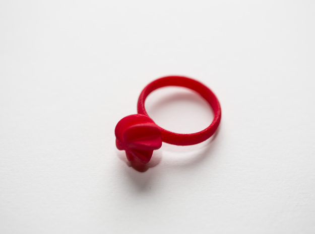 Flora Ring in Red Processed Versatile Plastic: 6 / 51.5