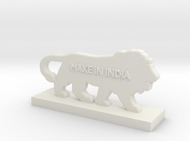 Logo MakeInIndia in White Natural Versatile Plastic