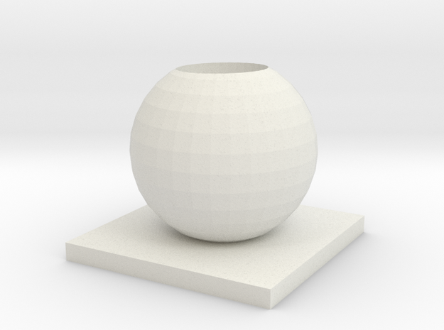 Vase 9 in White Natural Versatile Plastic