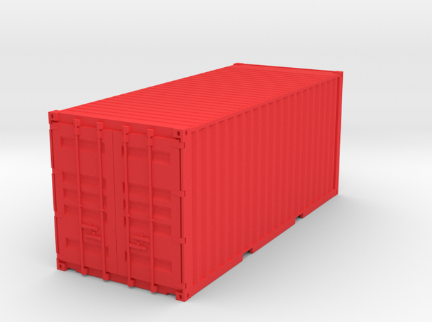 Container 115mm in Red Processed Versatile Plastic