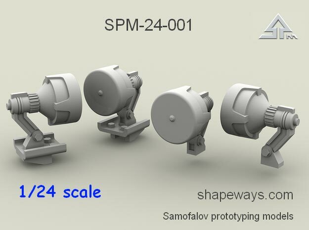 1/24 SPM-24-001 hmmwv additional lights in Clear Ultra Fine Detail Plastic