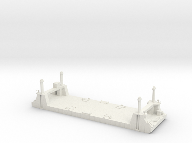 1/600 1 Off Mulberry Spud Pontoon in White Natural Versatile Plastic