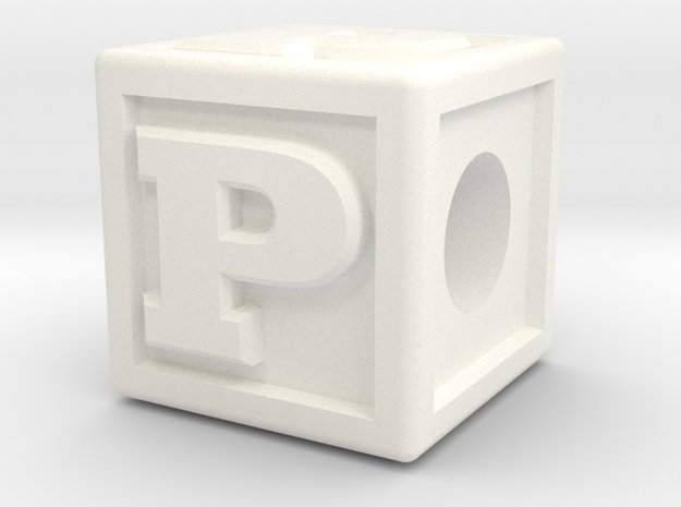 Name Pieces; Letter "P" in White Processed Versatile Plastic