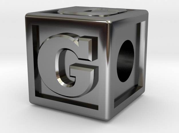 Name Pieces; Letter "G" in Fine Detail Polished Silver