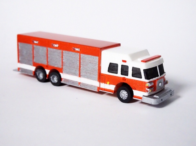 1:160 N Scale Heavy Rescue Truck in Smooth Fine Detail Plastic