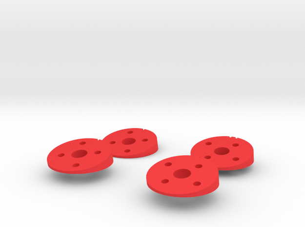 Strider 12 Degree Mounts Revised in Red Processed Versatile Plastic