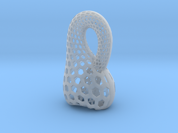 Tiny Klein Bottle for Earrings in Smoothest Fine Detail Plastic