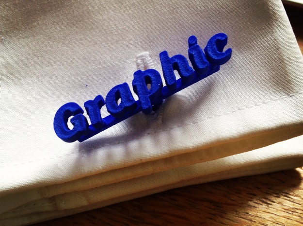 Graphic Typelink in Blue Processed Versatile Plastic