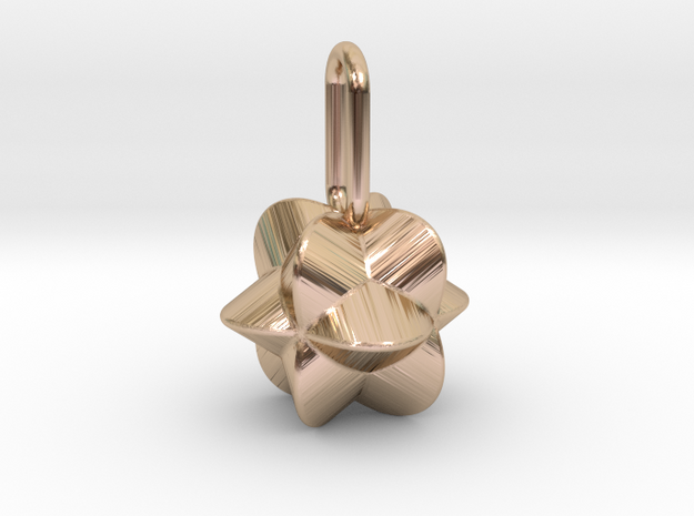 Pendant-c-4-3-10-90 in 14k Rose Gold Plated Brass