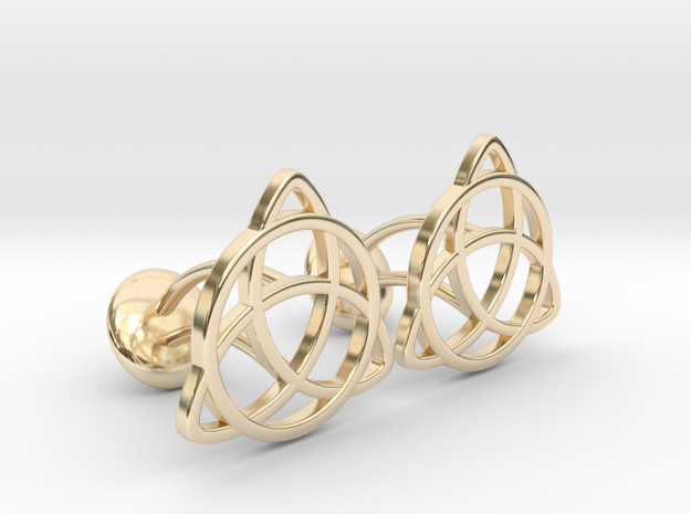  Celtic Knot in 14k Gold Plated Brass
