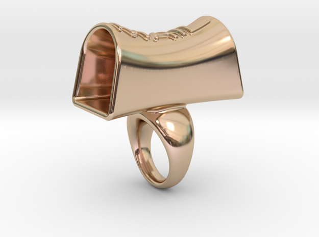 Message of love 19 in 14k Rose Gold Plated Brass