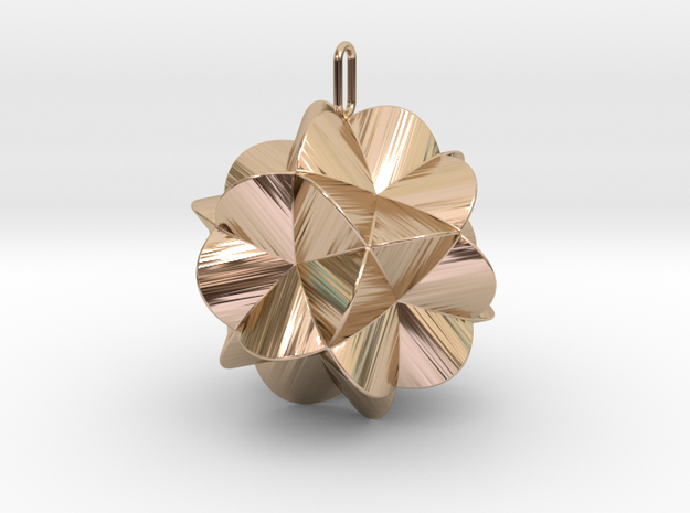 Pendant-c-6-5-30-45 in 14k Rose Gold Plated Brass