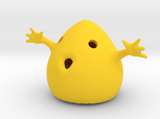 Happy Ghost in Yellow Processed Versatile Plastic