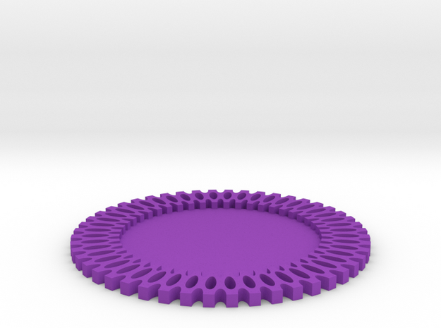 Maker Coaster in Purple Processed Versatile Plastic