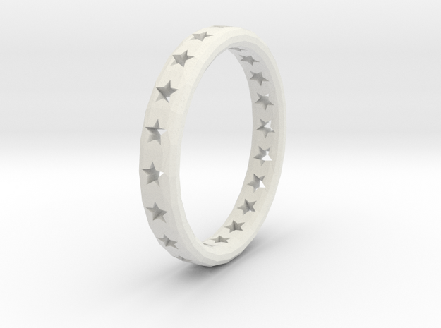 Ring Stars in White Natural Versatile Plastic
