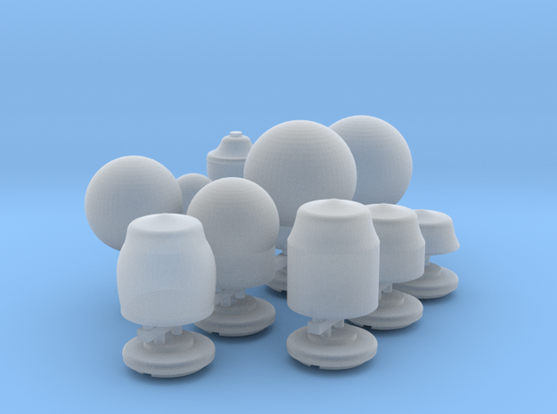 O scale-ish Street Lamps in Smooth Fine Detail Plastic