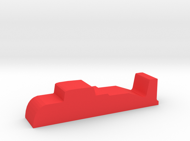 Game Piece, Red Force Missile Sub in Red Processed Versatile Plastic