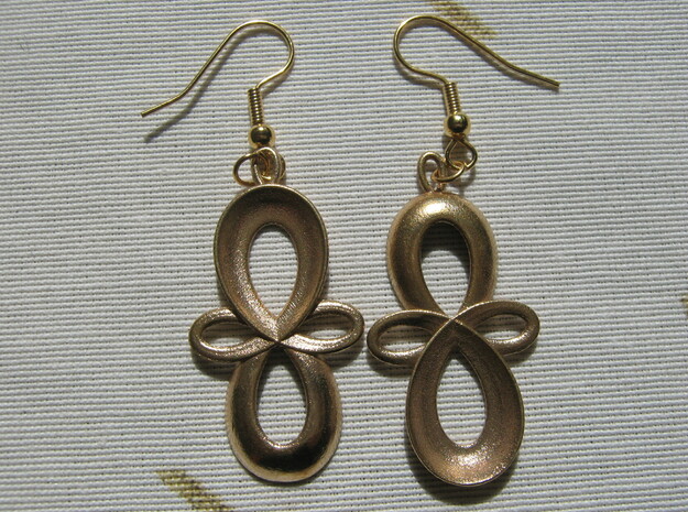 Conchoid 2 1 V1 Earrings in Natural Bronze