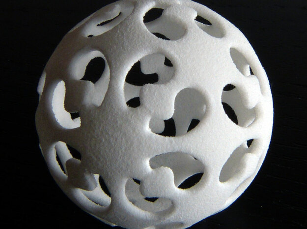 Comma symmetry sphere *432 (no markings) in White Natural Versatile Plastic