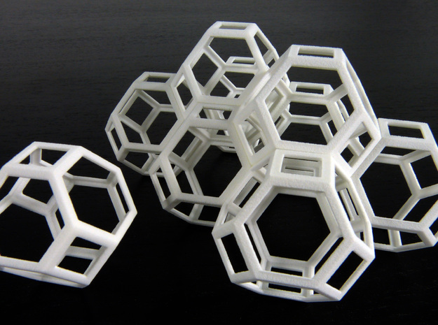 Space filling truncated octahedra in White Natural Versatile Plastic