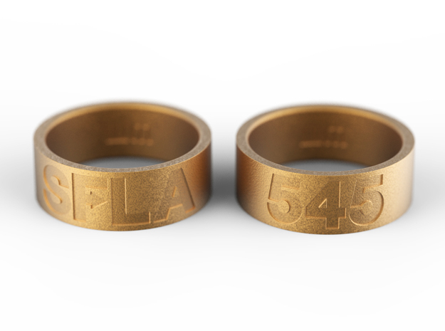 SFLA / 545 (size 7.5) in Polished Gold Steel