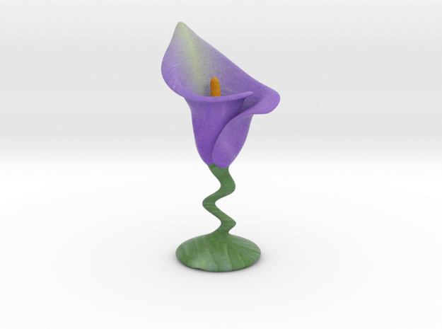 Calla Lily with Stem in Full Color Sandstone